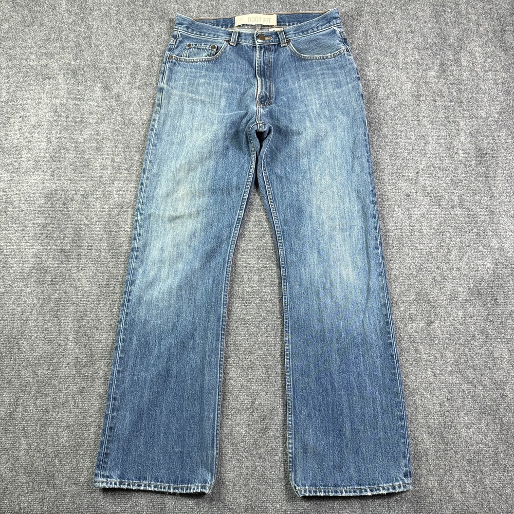Gap 1969 Mens Bootcut Jeans 32x32 Boot Fit Vintage USA Blue Cotton Distressed
